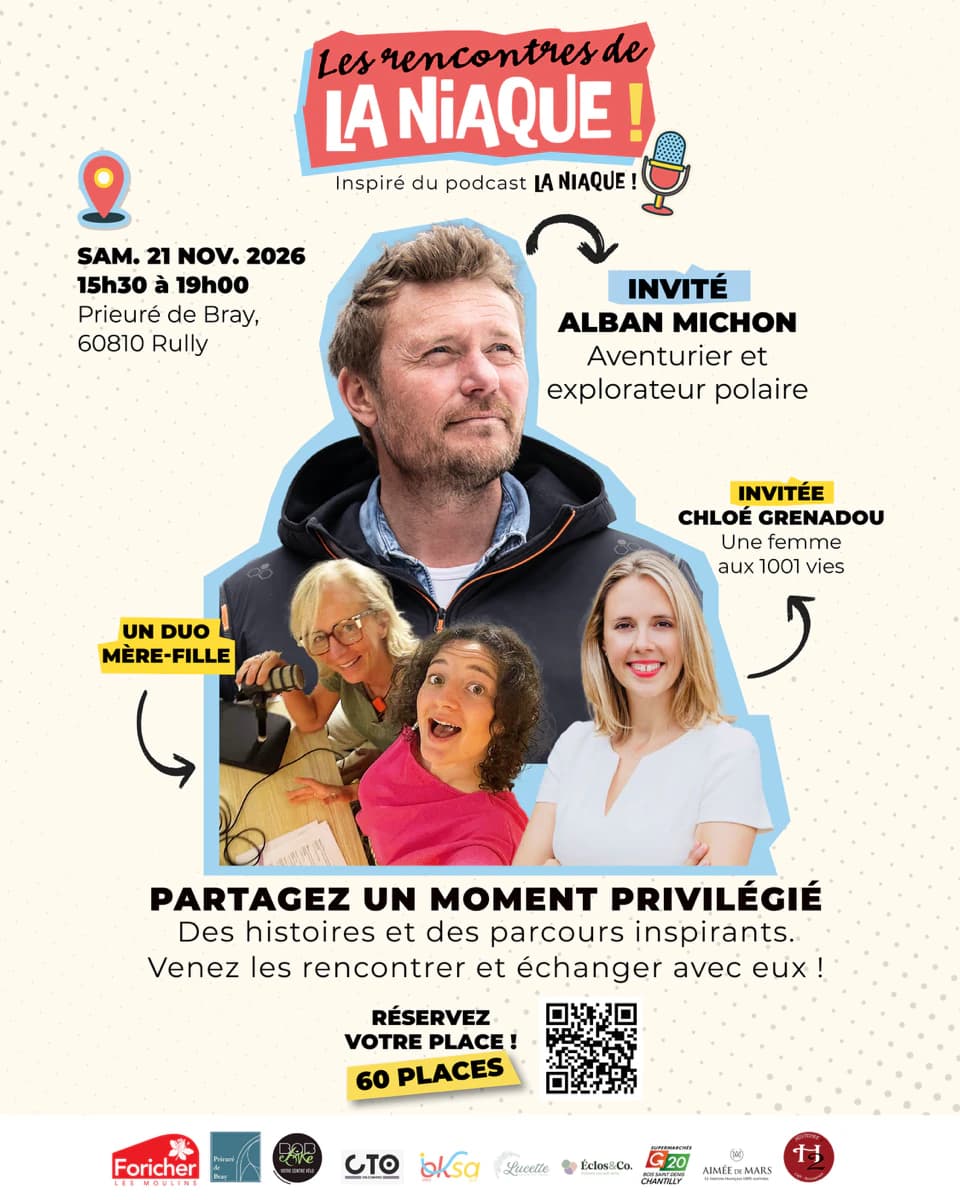 Affiche des Rencontres de La Niaque — 21 novembre 2026 au Prieuré de Bray à Rully, avec Alban Michon et Chloé Grenadou